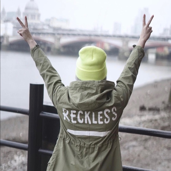 [ASOS] Parka With Reckless Print - Picture 1 of 4